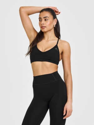 TIMELESS STRAPPY BRALETTE WITH WHITE LOGO