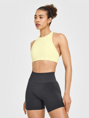 EASYLIFT HIGH NECK SPORTS BRA WITH WHITE LOGO