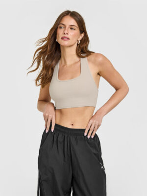 MELLOW RIB SQUARE NECK BRA