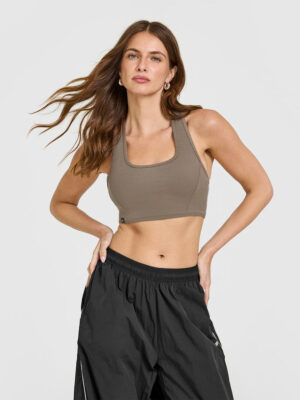 MELLOW RIB SQUARE NECK BRA