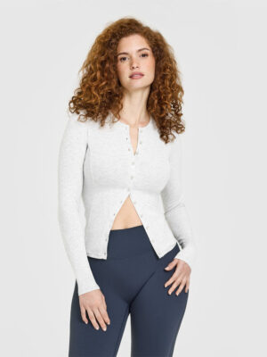 MELLOW RIB LONG SLEEVE CARDIGAN