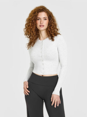 MELLOW RIB MID LONG SLEEVE CARDIGAN