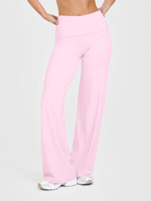 SOFTMOTION FOLD OVER STRAIGHT LEG PANTS WITH WHITE LOGO