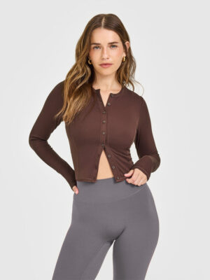 MELLOW RIB MID LONG SLEEVE CARDIGAN