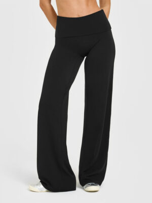 SOFTMOTION FOLD OVER STRAIGHT LEG PANTS WITH WHITE LOGO