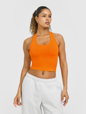 COTTON FITTED MID TANK TOP