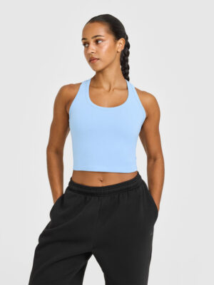 COTTON FITTED MID TANK TOP