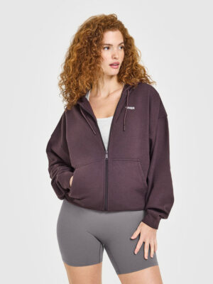 MID WEIGHT RELAXED ZIP UP HOODIE