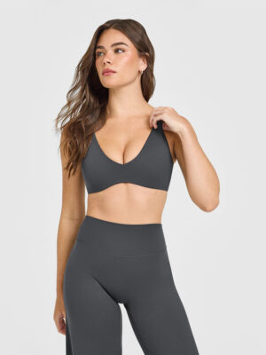 SOFTMOTION SCOOP BACK BRALETTE WITH WHITE LOGO