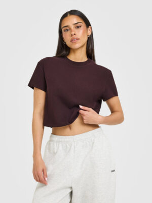 COTTON RELAXED T-SHIRT WITH GREY LOGO