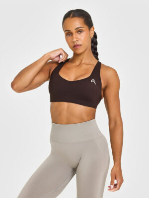 EASYLIFT CROSS BACK SPORTS BRA WITH WHITE LOGO