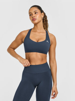 EASYLIFT CROSS BACK SPORTS BRA WITH WHITE LOGO