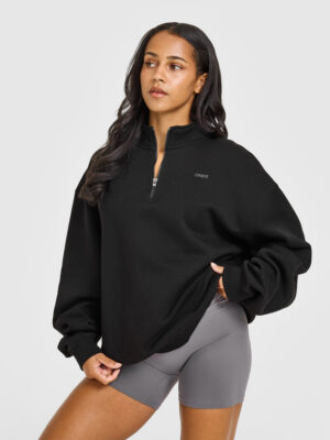 FOUNDATIONS OVERSIZED 1/4 ZIP SWEATSHIRT