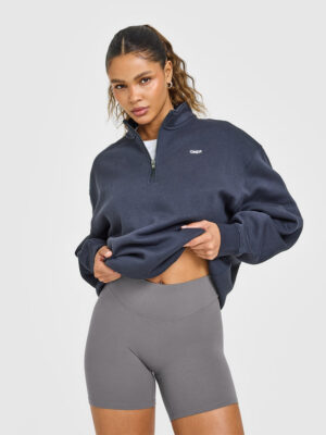 FOUNDATIONS OVERSIZED 1/4 ZIP SWEATSHIRT