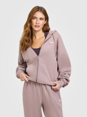 MID WEIGHT RELAXED ZIP THROUGH HOODIE
