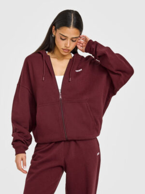 MID WEIGHT RELAXED ZIP THROUGH HOODIE