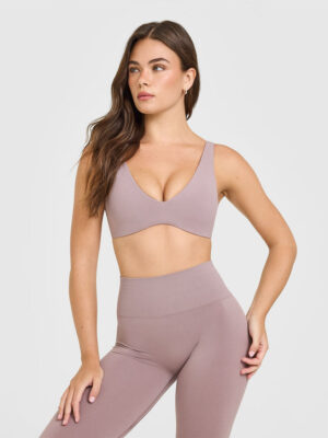 SOFTMOTION SCOOP BACK BRALETTE WITH WHITE LOGO