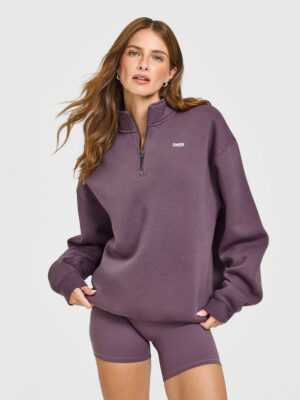 FOUNDATIONS OVERSIZED 1/4 ZIP SWEATSHIRT