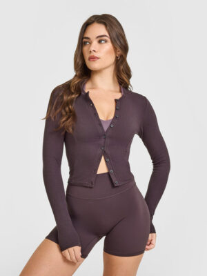 MELLOW RIB MID LONG SLEEVE CARDIGAN