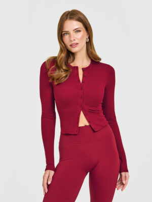 MELLOW RIB MID LONG SLEEVE CARDIGAN