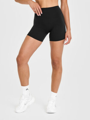 SOFTMOTION HIGH WAISTED SHORTS 6" WITH WHITE LOGO