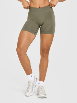 ENHANCELIFT SEAMLESS SHORTS WITH WHITE LOGO