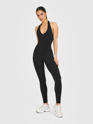 SOFTMOTION HALTER NECK ALL IN ONE LONG WITH WHITE LOGO
