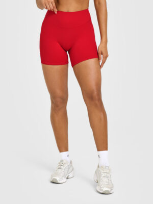 SOFTMOTION HIGH WAISTED SHORTS 6" WITH WHITE LOGO